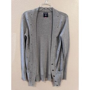 PINK Victoria's Secret Studded‎ Open Cardigan Sweater Gray Small
